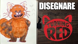 Come si disegna il panda rosso RED della Disney