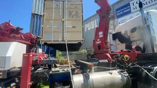 @containersolutions-melb.vi9654 Crane Delivery of a 20ft Vontainer. 0414319016