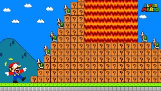 Super Mario Bros. but Mario vs the Giant Question Blocks in Lava Level Up Maze