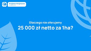 Dlaczego nie oferujemy 25 000 zł netto z 1 hektar?