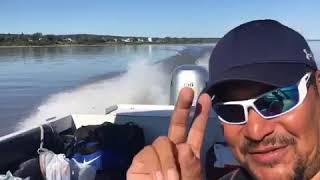 Joe the Aurora Hunter on the Mackenzie River. July 2018