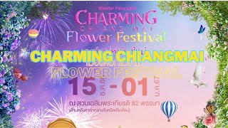 [4K 60fps] CHARMING CHIANGMAI FLOWER FESTIVAL WALKING TOUR #walkingtour #chiangmai  #thailand