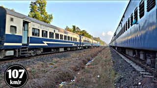 Madgaon Dadar Janshatabdi Express in it's final days of ICF glory !!! Unique WAP 7 type honking !!!