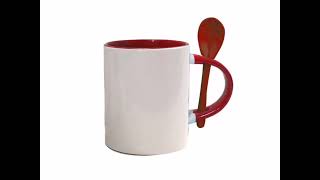 11oz Color Sublimation Spoon Mug