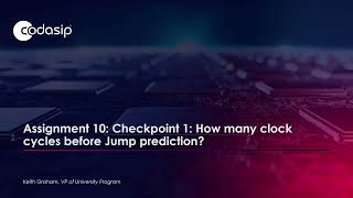 Assignment 10: Checkpoint 1: How many clock cycles before Jump prediction?