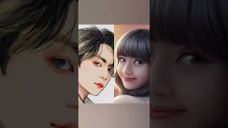 Jungkook vs Lisa fanart ❤️#blackpink #bts