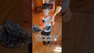 POV: You get a new baseball glove. Just beat it. 💪⚾ #baseball #littleleague #sports