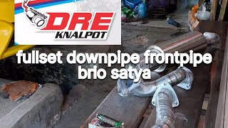 full system pasang downpipe frontpipe honda Brio satya.