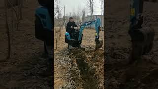 Working video of Lithium ion battery powered 1 ton excavator SY10-5, low noise, zero emission.