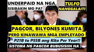 Bilyones na kita ng Pagcor saan Napupunta? Mga Kinawawang empleyado Paano na?