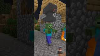 MINECRAFT ON 1000 PING When Zombies Attack Villagers -  Minecraft Animation