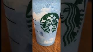 Starbucks Blue Raspberry Cloud Frappuccino ☁️💙 🤤 #shorts #starbucks #drink #food #foodie #viral