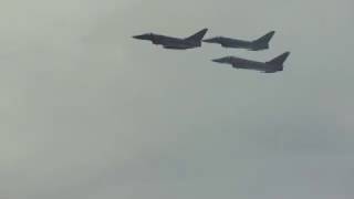 3x EF Typhoon low pass over Ostrava (NATO Days 2016)