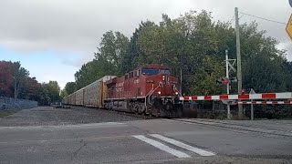 FOULED HORN! CPKC 8730, 4816 at Alliston Ontario.