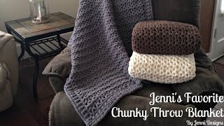 Crochet Pattern Tutorial: Jenni's Favorite Chunky Throw Blanket