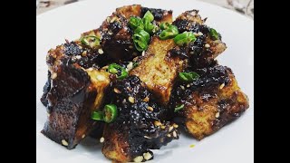 Pan Fried Honey Sesame Tofu