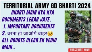 TA(Territorialarmy) Zone 1,2,3,4 Bharti Conform। Important Documents Jarur Lekar Jaye. #viralvideo.