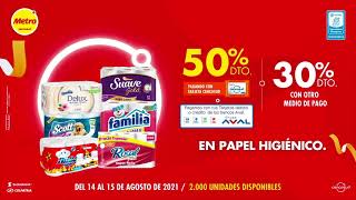 Aprovecha 50% dto o 30% dto. en papel higiénico.