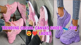 Top 10+ trending casual canvas shoes to match outfit for beautiful ladies 2024|| canvas shoes outfit