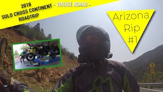 Solo Cross-Continent Motorcycle Road Trip - Arizona Rip #1 - Over Mingus Mountain