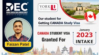 Student Canada Study Visa Success Story | Faizan Patel Canada Student Review | DEC - 6355600204