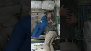 Welcome of new crew of NASA astronauts at International Space Station #shorts