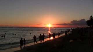 Waikiki Beach Sunset Oct 2013