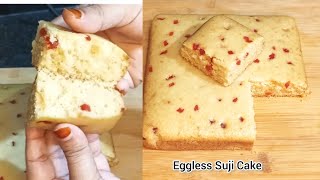 Eggless Suji Cake Without Oven | Rava cake Recipe