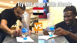 Trying BOTTLE game with Egyptian friends