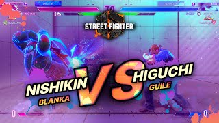 SF6 → Nishikin (Blanka) vs Higuchi (Guile) - Street Fighter 6