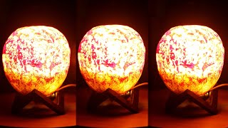 HOW TO MAKE DIY MOON LIGHT LAMP USING TISSUE PAPER AND CARDBOARD| LAMP IDEAS