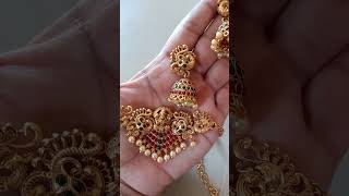 Premium quality lakshmi choker with jimki🥰🥰🤩380+shipping🥳🥳Watsapp 8148299183