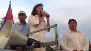 Mu Sochua: Campaign rally in Battambang