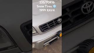 Larger Tires For 1st Gen RAV4 - 235/70R16 Snow Tires