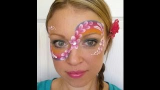 Fast flowers face painting tutorial by Cameron Garrett