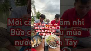 Bữa cơm chiều mùa nước lũ miền tây #giaitri #cute #memes #cuocsong