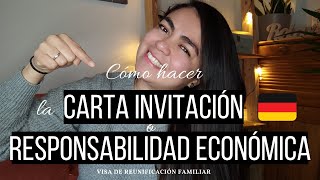 Cómo hacer la carta invitación o carta de responsabilidad económica para la VISA REUNIFICACION