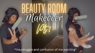 VLOG | BEAUTY ROOM MAKEOVER: PT.1 {PAINTING}