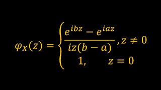 Characteristic Function of the Uniform Distribution