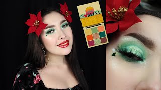 Green Halo Crease | Christmas Makeup tutorial