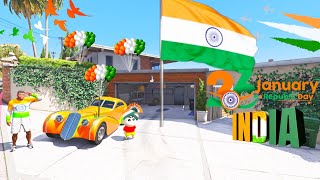 Franklin And Shinchan Celebrate Happy Republic Day 26 January 2024 In GTA V