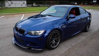 Driving a flame tuned E92 M3! Walk around, accelerations + BIG flames