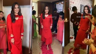 Surbhi Jyoti Grand Welcome In Sasural With Husband Sumit Suri After Wedding