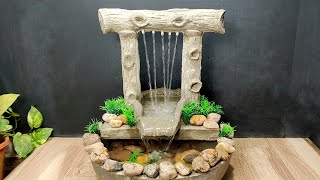 Beautiful awesome indoor waterfall fountain water fountain making at home