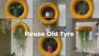 Reuse Old Tyre | Tyre Planter | पुराने टायर को पेंट करके अपनी बालकनी में सजाके रखिए