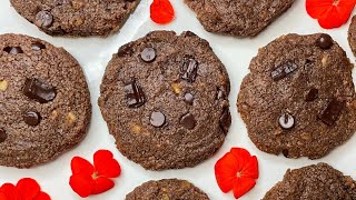 Vegan Chocolate-Walnut Cookies - SO EASY!