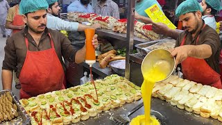 Egg Shami Burger Making | TRIPLE LAYERED BURGER | Amazing Cooking Skills - Double Anda Bun Kabab