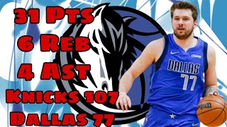 Luka Doncic Game Highlights vs New York Knicks