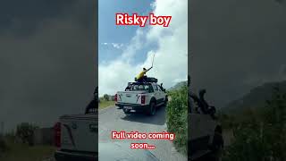 Risky boy #travel #automobile #himachal #kullumanali #carcamping #nature #kulluvalley #manali #car