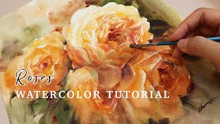 Watercolor Light and Shadow Expression | How To Paint Yellow Rose Tutorial